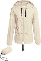 Avoogue Raincoat Women Lightweight Waterproof Rain Jackets Packable Outdoor Hooded Windbreaker