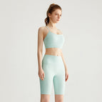 2023 New Yoga Suit Women's Summer Sports Bra High Waist and Hip Lifting pants Running Fitness Shorts Set WXM239+WFK030