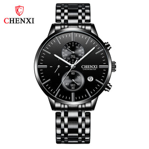 CHENXI Creative Style Watch Men's Multi-Function Sports Watch Men's Fashion Luminous Watch cx-971 steel