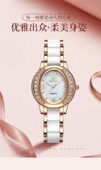 SENO watch 2022 new temperament atmosphere fashion oval watch women's temperament trend diamond-encrusted women's watch s035