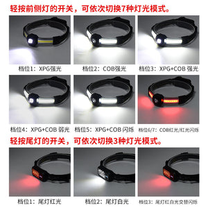 USB charging light large floodlight COB headlight outdoor camping head-mounted soft light patch headlight TG-TD148