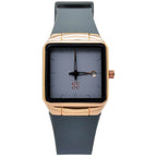 Guou 8161 Fashion Luxury Brand Unisex Men Womens Watches Square Dial Silicone Strap Golden Case Lady Dress Quartz Watch 8161