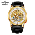 New Winner Style Men's Fashion Casual Hollow Mechanical Movement Automatic men's causal business Watch SLZg121