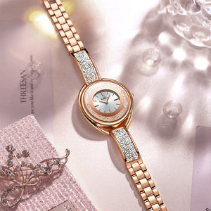 Women watch New quicksand rose gold diamond watch ladies fashion trend quartz watch 055