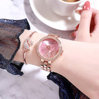 Women watch bracelet watch fashion lady students quartz swan watch set box gift zy037