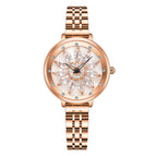 Time to run watch women's 2022 new light luxury niche hollow diamond-encrusted leather ladies watch Y5038