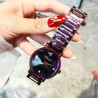 DIMINI Star Watch Korean Ladies Rhinestone Fashion Copper Case Steel strap Watch Quartz Girls Watch 5292
