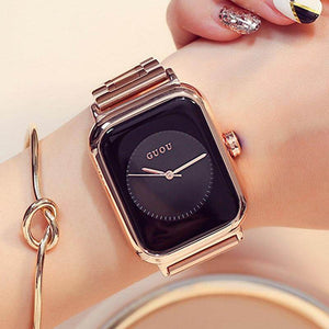GUOU 8162 Rose Gold Relogio Feminino 2019 Luxury Watch Women's Watches Fashion Ladies Watch Clock Women's casual Watch