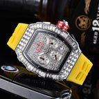 Men's watch Personalized Square Diamond 6-Pin Men's Quartz Watch Richard Starry European Watch Timing 8131