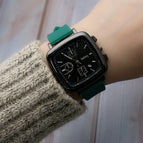 Calendar Square Six-Pin Women's Watch Quartz Watch fashion Girls Silicone Band quartz lady casual Watch 195