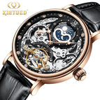 KINYUED automatic tourbillon men's mechanical watch multi-function luminous waterproof sun and moon watch JYD-J055