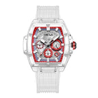 New Fashion Trend Personality ONOLA 6811 Design Transparent Shell Square Luminous Young Student Watches Men's Watch Free original gift box