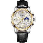 KIMSDUN Moon Phase Men's Watch Men's Fashion Watch Waterproof Multifunctional Chronograph Quartz Watch K-1801B