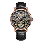KIMSDUN Tourbillon Engraved Hollow Automatic Mechanical Watch Men's Waterproof Business Watch K-2031A