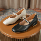 Mary Jane women's shoes college style thick heel women's shoes 2022 new Japanese square toe French single shoes women 189-22