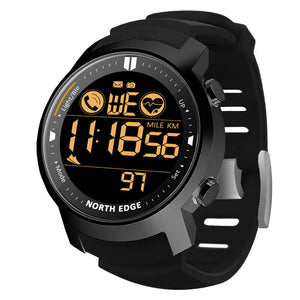 NORTH EDGE smart sports metal watch heart rate waterproof swimming bluetooth watches calorie consumption tactical  male watch.