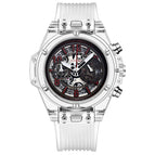 KIMSDUN Silicone strap Fashion Simple Transparent Multifunctional Waterproof Couple Watch Student Quartz Watch K-719D