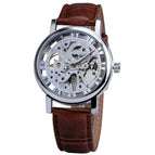 Winner Mechanical Watch Men's Fashion Casual Retro Roman Style Hollow-out Watch Manual Mechanical Watch SLZ11