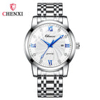 Chenxi Men's Diamond New Stainless Steel Calendar Waterproof Simple Business Fashion Luminous Quartz men casual Watch CX-8221