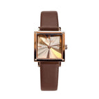 GUOU Women's Watch Leather Square Personality Fashion Fashion Versatile Simple Wind Quartz Watch Waterproof Women's Watches 8096