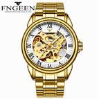 Fngeen Men's Watch Waterproof Fashion Student Men's Watch Double-Sided Hollow Automatic Mechanical Watch 8866