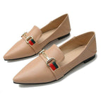 2021 Korean flat single shoe fashion metal buckle soft casual office lady women's shoes 333-b9