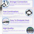 Aokin 20pcs 18650 Lithium Cell Cylindrical Battery Case Holder Batteries Pack Plastic Holder Bracket For Diy Battery Pack