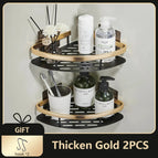 Bathroom Corner Shelf without Drilling Rustproof Space Aluminum Shower Storage Rack Shampoo Holder  Bathroom Accessories
