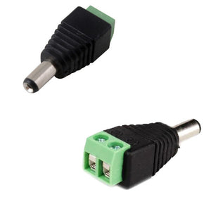 Big sale 100PCS DC Connector CCTV male Plug Adapter Cable UTP Camera Video Balun Connector 5.5 x 2.1mm Free shipping !!