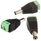 Big sale 100PCS DC Connector CCTV male Plug Adapter Cable UTP Camera Video Balun Connector 5.5 x 2.1mm Free shipping !!