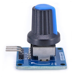 Blue Rotary Angle Sensor Module Light / Volume Control Adjustable Potentiometer / Knob Switch Rotary Angle Sensor for Arduino