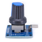 Blue Rotary Angle Sensor Module Light / Volume Control Adjustable Potentiometer / Knob Switch Rotary Angle Sensor for Arduino