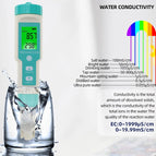 COM-600 7 in 1 PH/TDS/EC/ORP/Salinity /S. G/Temp Meter Water Quality Monitor Tester IP67 for Drinking Water, Aquariums PH Meter