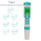 COM-600 7 in 1TDS/EC/PH/SALT/S. G/ORP/Temp Meter Water Quality Monitor Tester IP67 PH Meter food Drinking Water Aquariums 40%Off