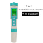COM-600 7 in 1TDS/EC/PH/SALT/S. G/ORP/Temp Meter Water Quality Monitor Tester IP67 PH Meter food Drinking Water Aquariums 40%Off