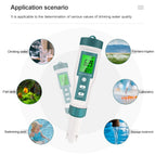 COM-600 7 in 1TDS/EC/PH/SALT/S. G/ORP/Temp Meter Water Quality Monitor Tester IP67 PH Meter food Drinking Water Aquariums 40%Off