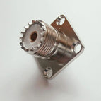 Connector Socket PL259 SO239 UHF Female With 4 Hole Flange Panel Mount 25 * 25 mm Solder Cup Cable Brass RF Coaxial Adapter