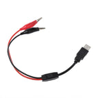 Copper Alligator Clips with Wire Male USB Connector Test Leads Crocodile Clamp