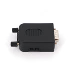 D-SUB DB9 RS232 Male / Female 9Pin Plug Breakout Terminals Board Connector Screw Type Black Plastic Cover