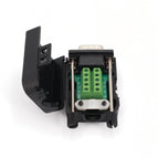 D-SUB DB9 RS232 Male / Female 9Pin Plug Breakout Terminals Board Connector Screw Type Black Plastic Cover