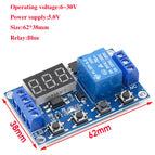 DC 6-30V Support Micro USB 5V LED Display Automation Cycle Delay Timer Control Off Switch Delay Time Relay 6V 9V 12V 24V