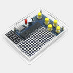DIY Game Kit PCB Electronic Soldering Training Kit Support Retro Tetris/Snake/Plane/Racing Games with Acrylic Case