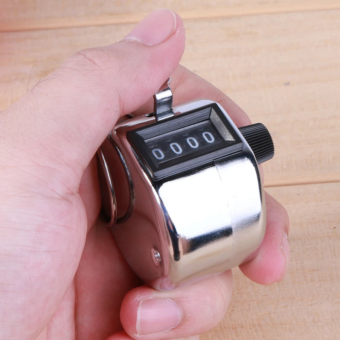 Digital Hand Tally Counter 4 Digit Number Mini Hand Held Tally Counter Golf Clicker Manual Training Counting Max. 9999 Counter