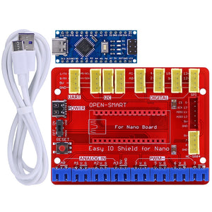 Easy IO Shield for Nano Kit Easy-plug Colorful XH 2.54mm Sensor Module Expansion with Nano Board / USB Cable for Arduino