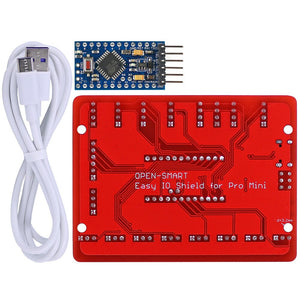 Easy IO Shield for Pro Mini Kit Easy-plug Colorful XH 2.54mm Sensor Module Expansion with Pro Mini Board / USB cable for Arduino