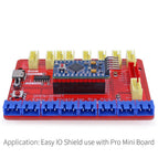 Easy IO Shield for Pro Mini Kit Easy-plug Colorful XH 2.54mm Sensor Module Expansion with Pro Mini Board / USB cable for Arduino
