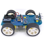 Easy Plug 4WD Smart Car X Kit Serial Bluetooth-compatible Control Rubber Wheel Gear Motor w/ Tutorial for Nano Board for Arduino