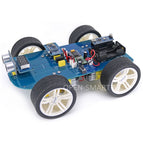 Easy Plug 4WD Smart Car X Kit Serial Bluetooth-compatible Control Rubber Wheel Gear Motor w/ Tutorial for Nano Board for Arduino