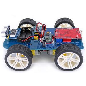 Easy-plug 4WD SPP+BLE Serial Bluetooth-compatible Control Rubber Wheel Gear Motor Smart Car Kit with Tutorial for Arduino