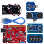 Easy-plug 4WD SPP+BLE Serial Bluetooth-compatible Control Rubber Wheel Gear Motor Smart Car Kit with Tutorial for Arduino